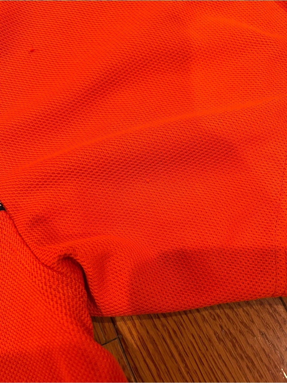 Adidas T-Shirt Mens Large Orange Navy Athletic Performance Short Sleeve Training